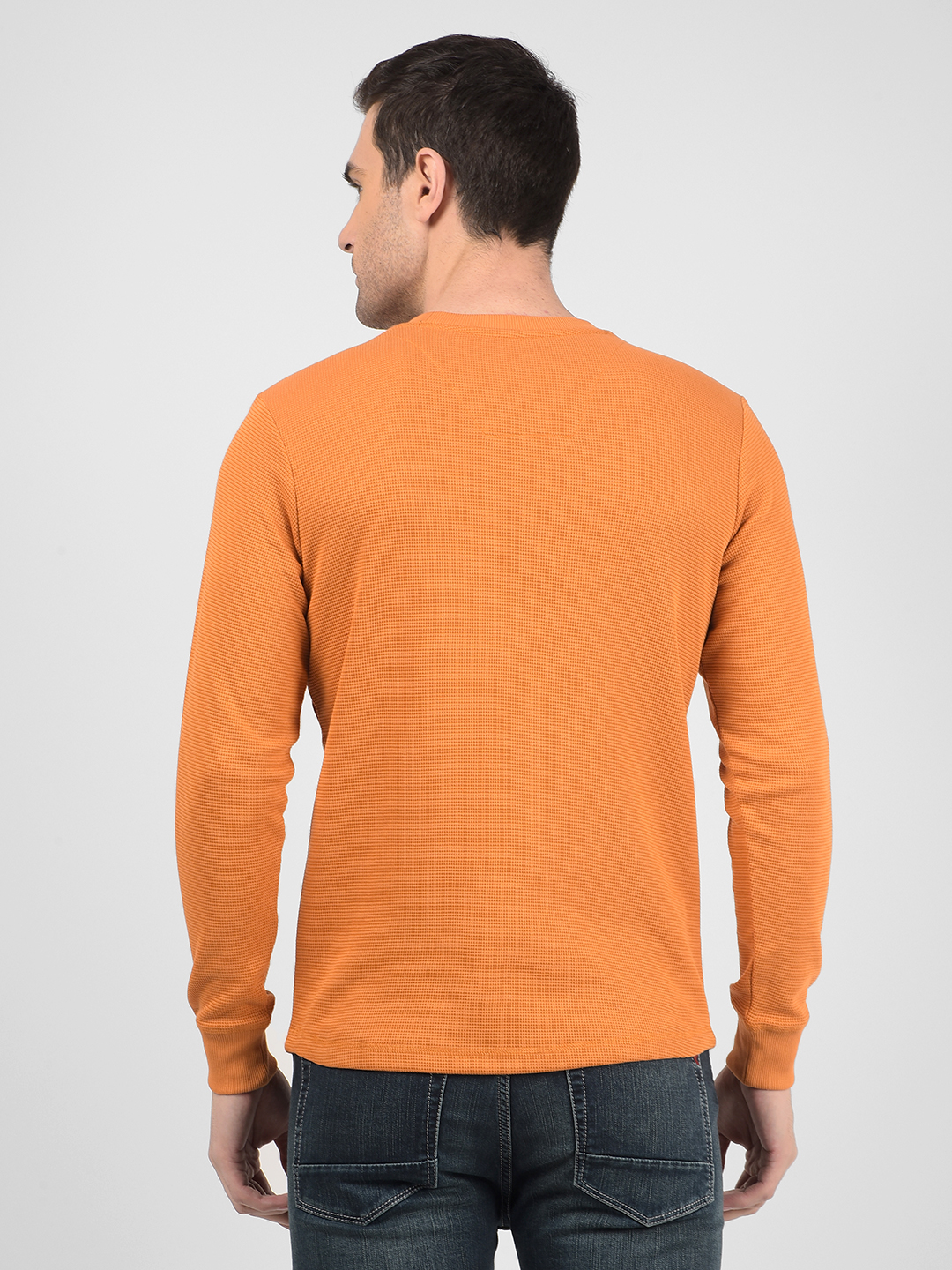 Numero Uno Men Solid Orange T-Shirt